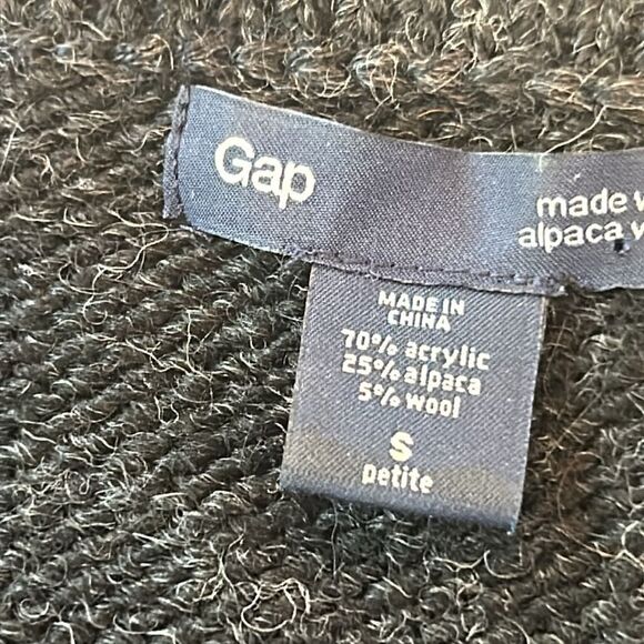 Gap charcoal, gray alpaca blend cardigan with four pockets size. Small petite - Picture 4 of 7